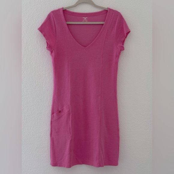 Toad & Co / Horny Toad M Pullover Pink Shirt Dress Single Pocket Cotton Blend - Picture 2 of 8